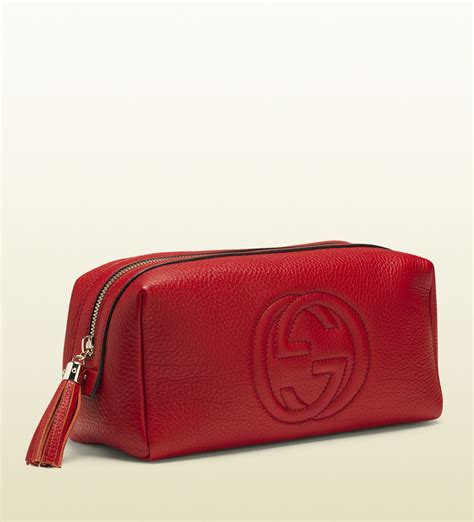 red gucci makeup bag